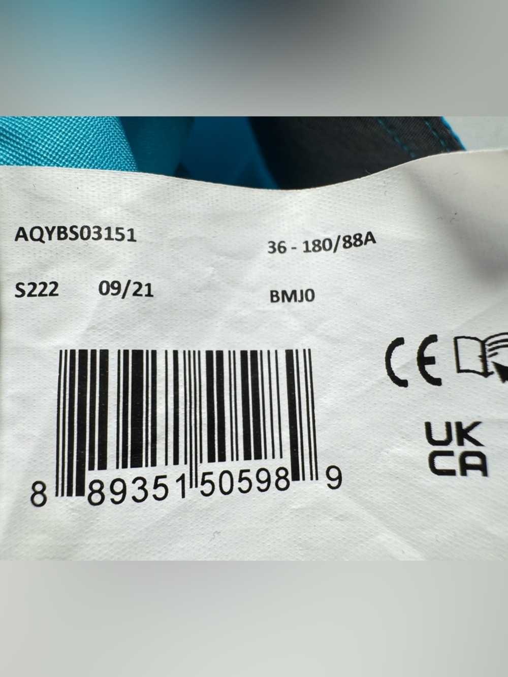 Quiksilver Men’s Bright Turquoise Blue Swim Trunks | size 36 - Picture 7 of 7